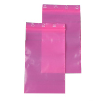 ESD Pink PE Zipper Bags for Packing Electronics